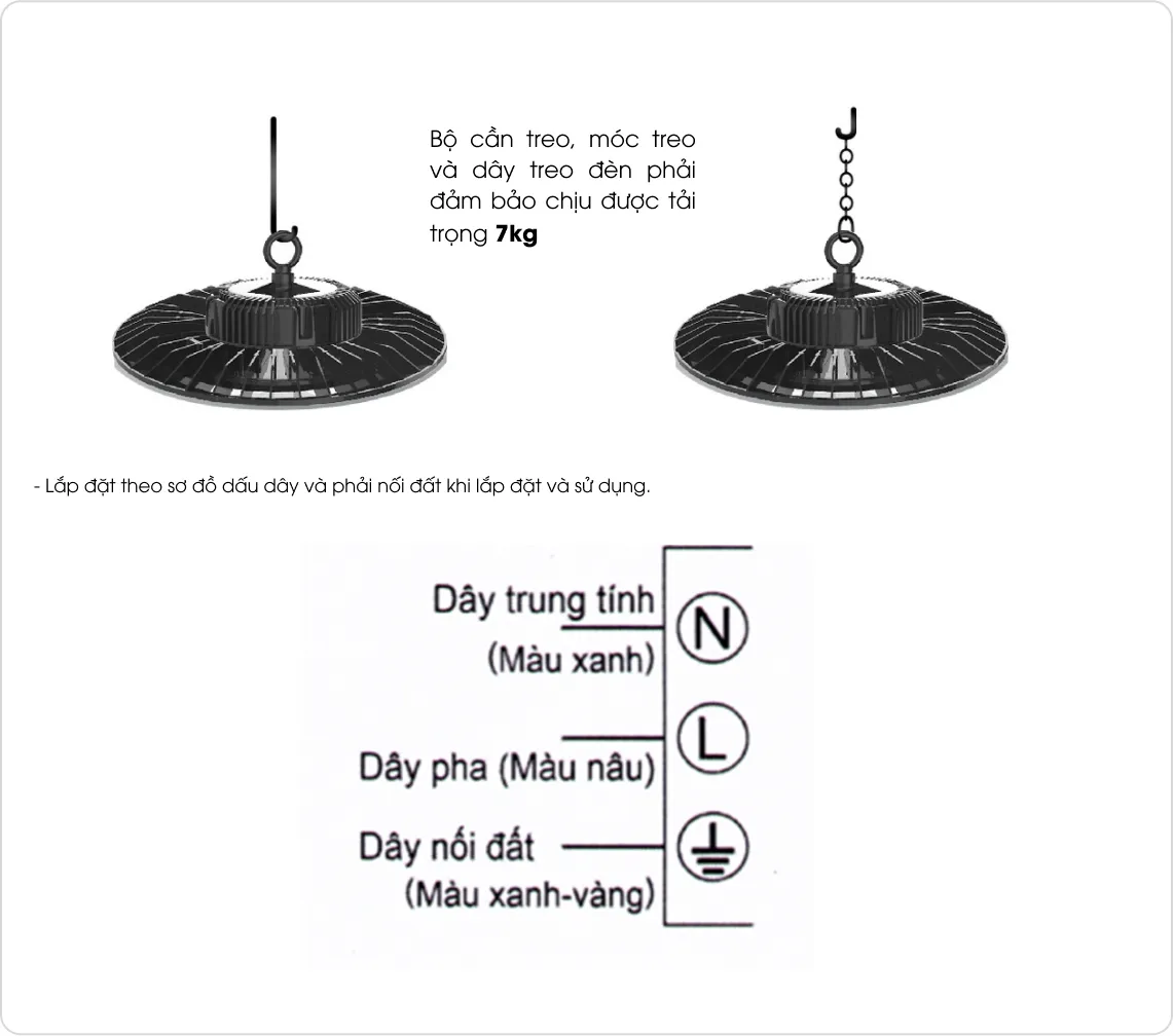 Các lưu ý an toàn và khoảng cách lắp đặt đèn theo tiêu chuẩn nhà sản xuất