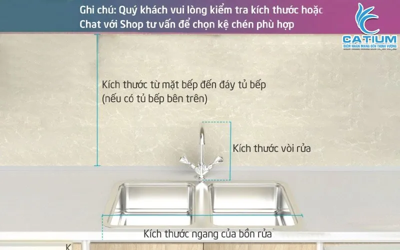 Hướng dẫn lấy kích thước tại khu vực bồn rửa chén