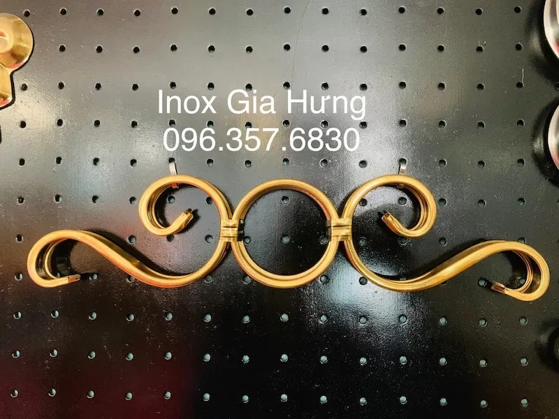 Phụ kiện hoa văn inox - Hoa kép dấu ngã