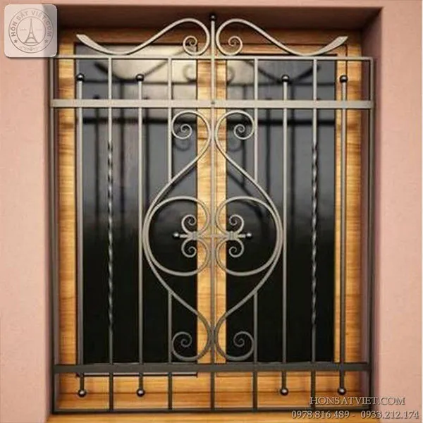 Cửa sổ sử dụng sắt nghệ thuật cứng cáp và mạnh mẽ