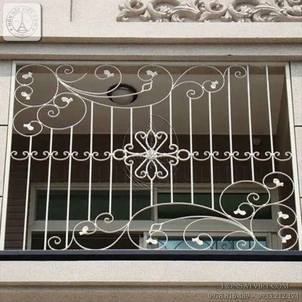 Hoa sắt cửa sổ đơn giản nhẹ nhàng