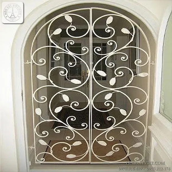 Mẫu hoa sắt cửa sổ đơn giản thanh lịch