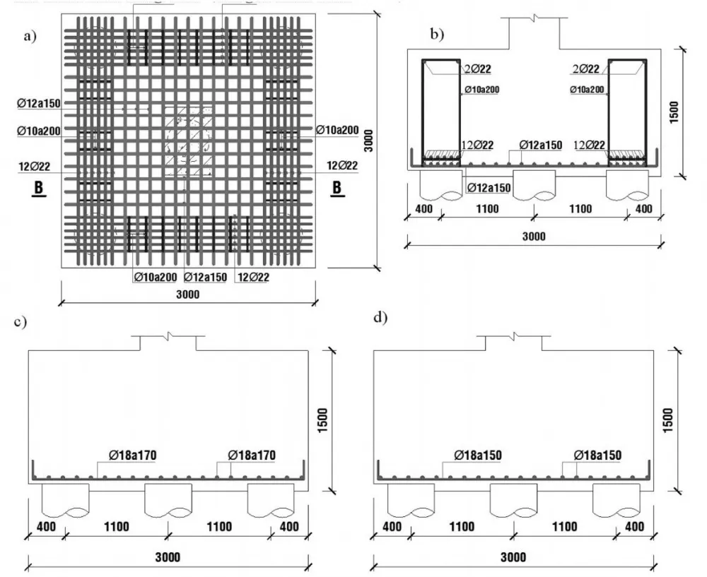 Bố trí cốt thép đài móng cọc