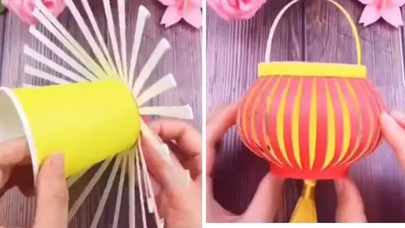 Đèn lồng từ ly giấy