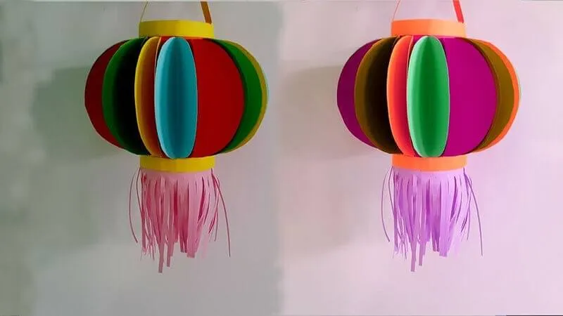 Đèn lồng từ hộp giấy carton