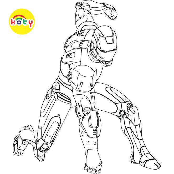 Bộ 50 Tranh Tô Màu Người Sắt Iron Man Đẹp Nhất Dành Cho Bé