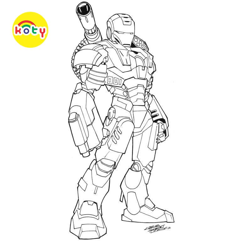 Bộ 50 Tranh Tô Màu Người Sắt Iron Man Đẹp Nhất Dành Cho Bé