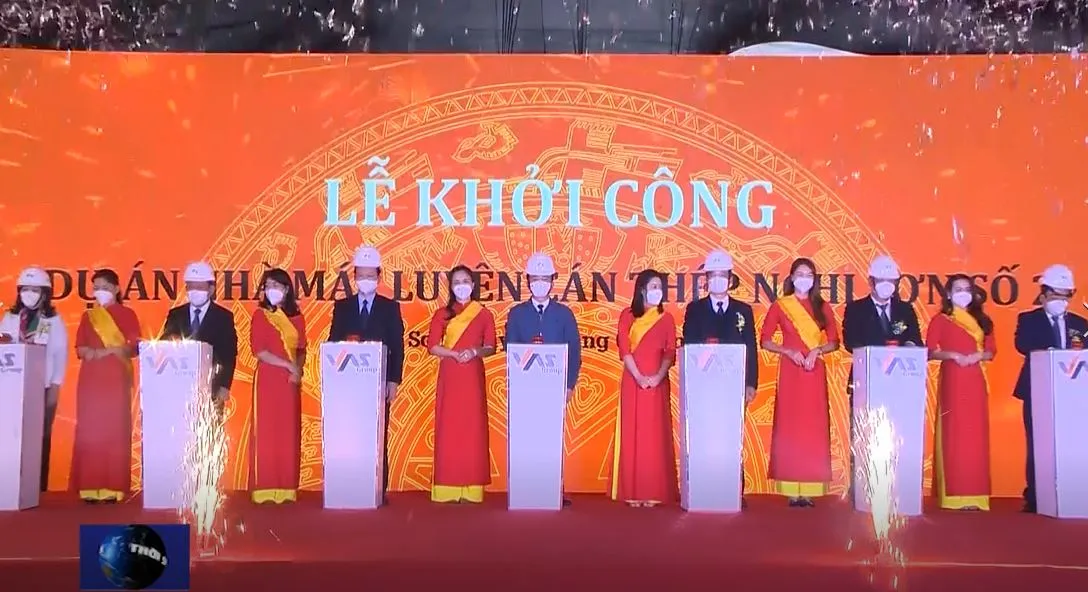 Nghi thức khởi công dự án Nhà máy luyện cán thép Nghi Sơn