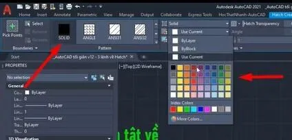 Tô màu đặc với Solid pattern