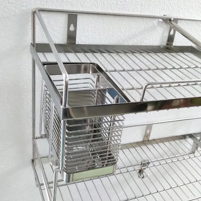 Vẻ đẹp sang trọng của kệ úp chén inox 304 2 tầng treo tường