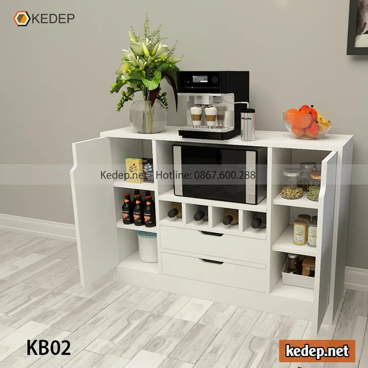 Kệ gỗ trang trí phòng khách KB02