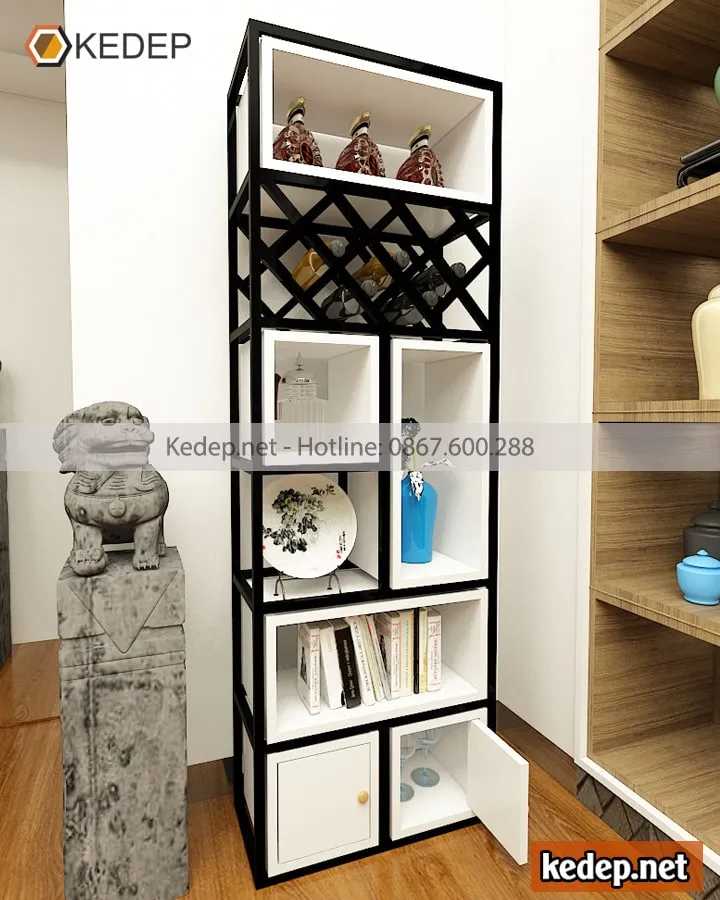 Kệ vách ngăn kết hợp kệ rượu MS03