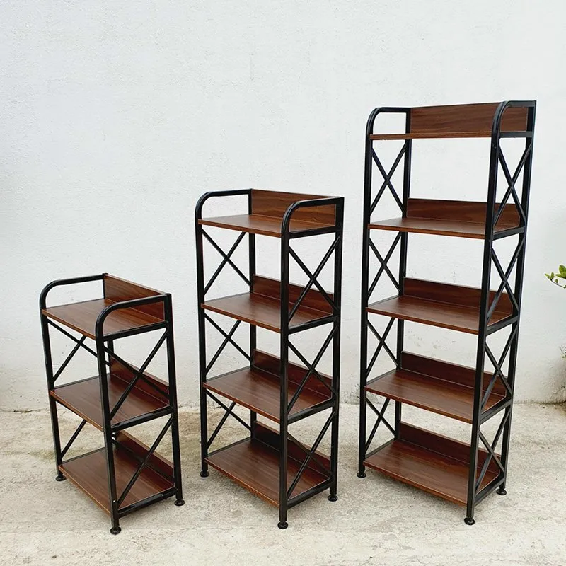 Kệ đa năng 3 4 5 tầng màu nâu khung sắt đen