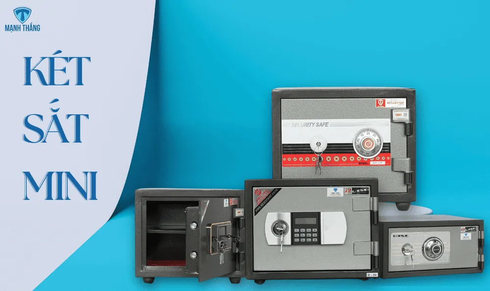 Két sắt nhỏ gọn đặt trong không gian phòng khách