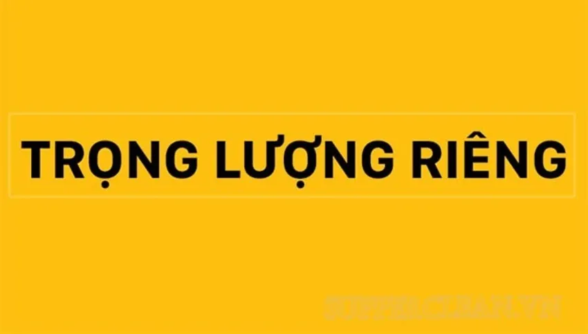 Trọng lượng riêng là gì?