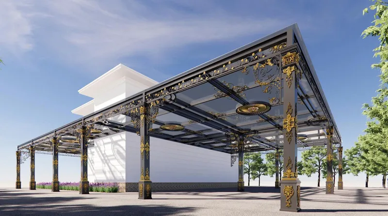 Không gian thêm điểm nhấn với mái kính