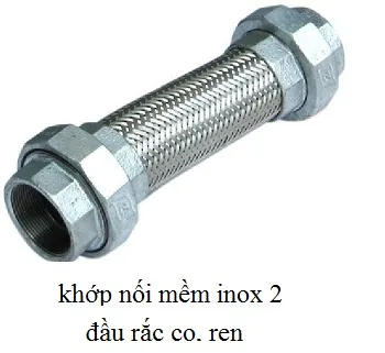 khớp nối mềm inox lắp ren
