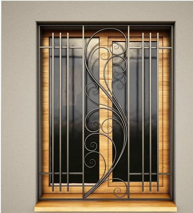 Khung cửa sổ inox trang trí hoa văn đẹp