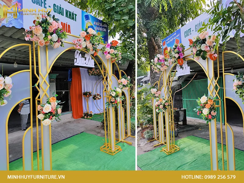 khung sắt cổng hoa cưới