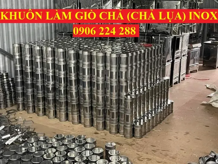 Khuôn làm giò chả inox 304 với thiết kế kín, dễ vệ sinh