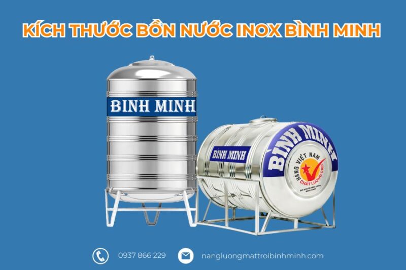 Kích Thước Chân Bồn Nước Inox 1000L Nằm Chuẩn Xác Và Lắp Đặt An Toàn