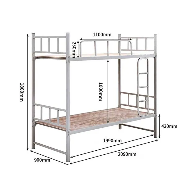 Kích thước giường sắt 2 tầng tiêu chuẩn là bao nhiêu?