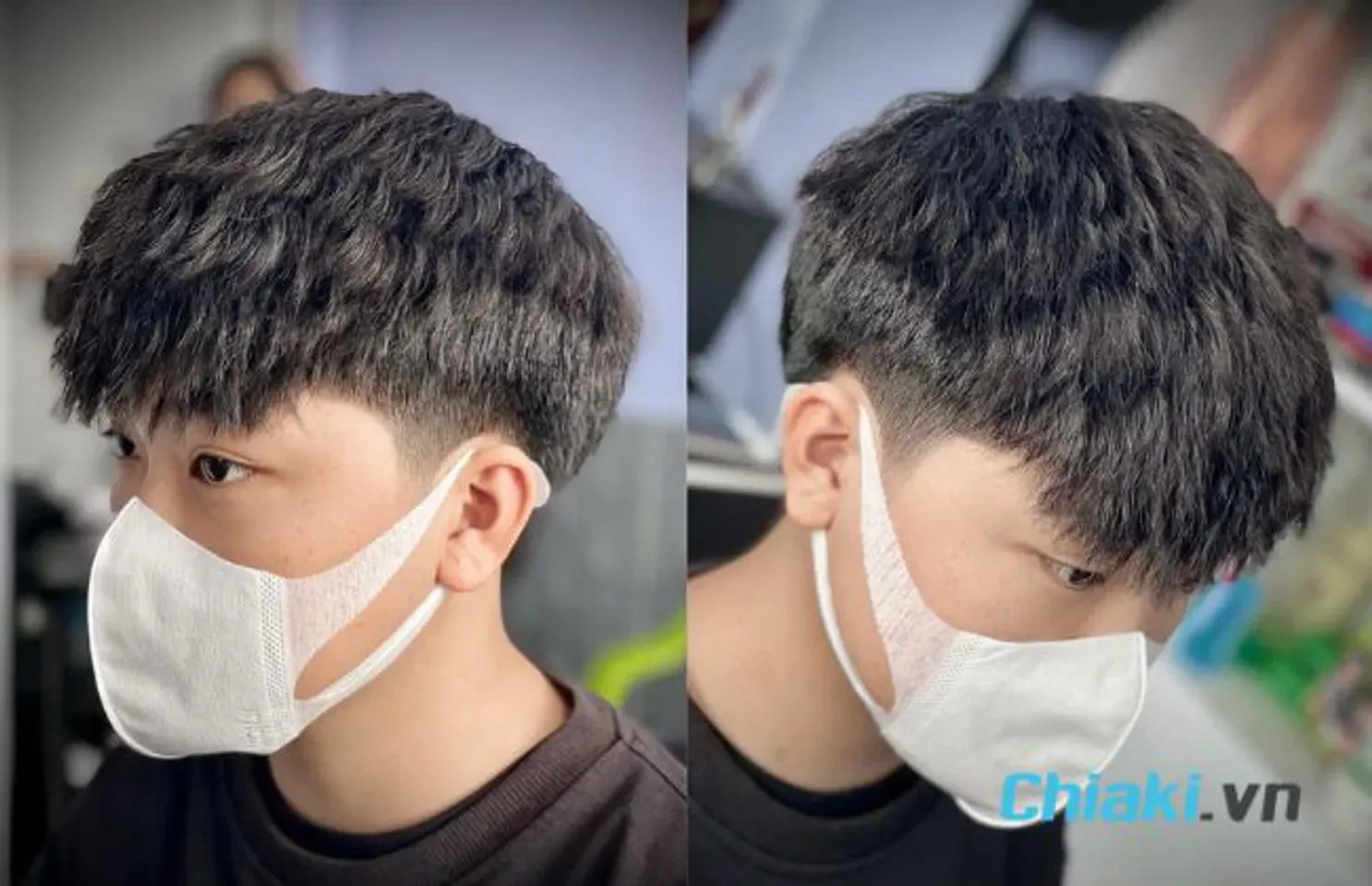 Kiểu tóc nam layer uốn con sâu