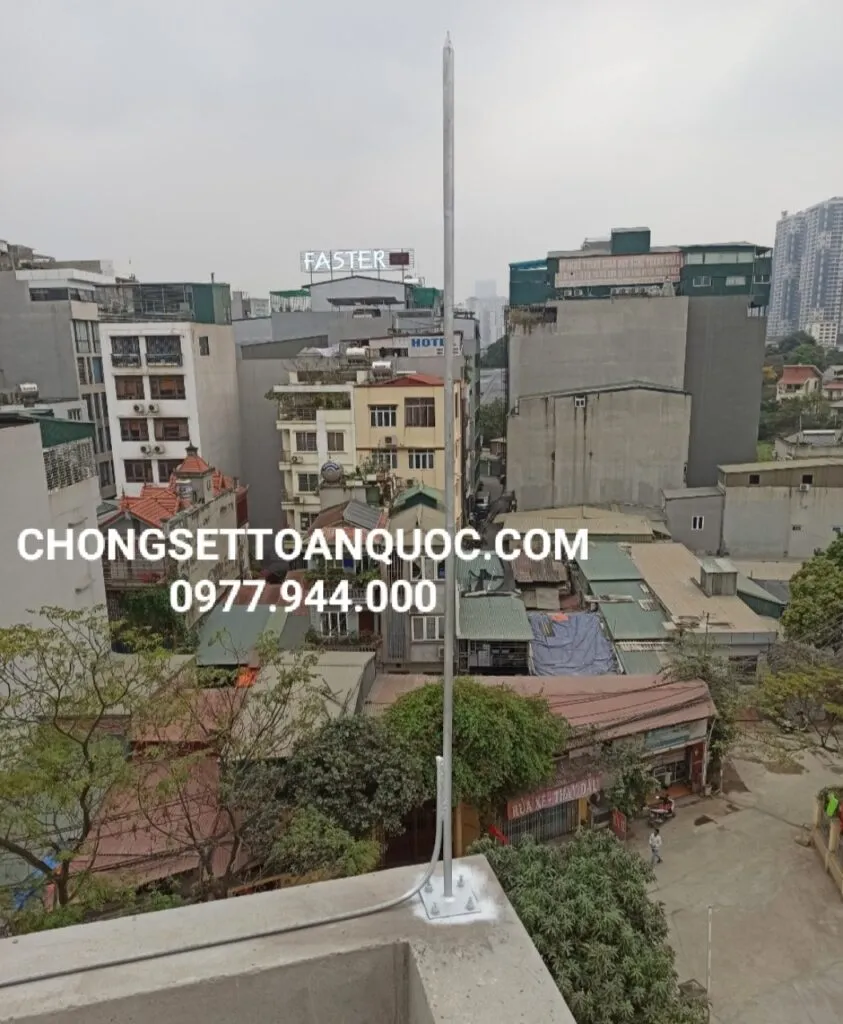 Kim thu sét thép D16 mạ kẽm nhúng nóng