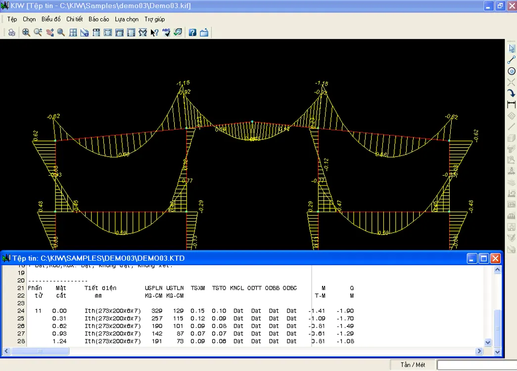 Visual hóa kết quả tính toán và xuất bản vẽ kỹ thuật