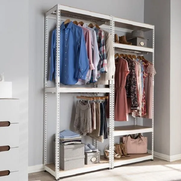Hình ảnh minh họa tủ quần áo bằng sắt V lỗ với thiết kế đa năng và hiện đại