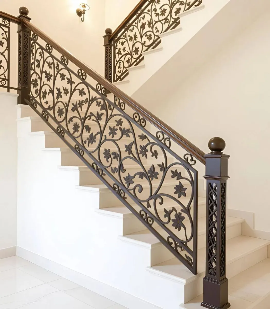 Lan can cầu thang sắt mỹ thuật