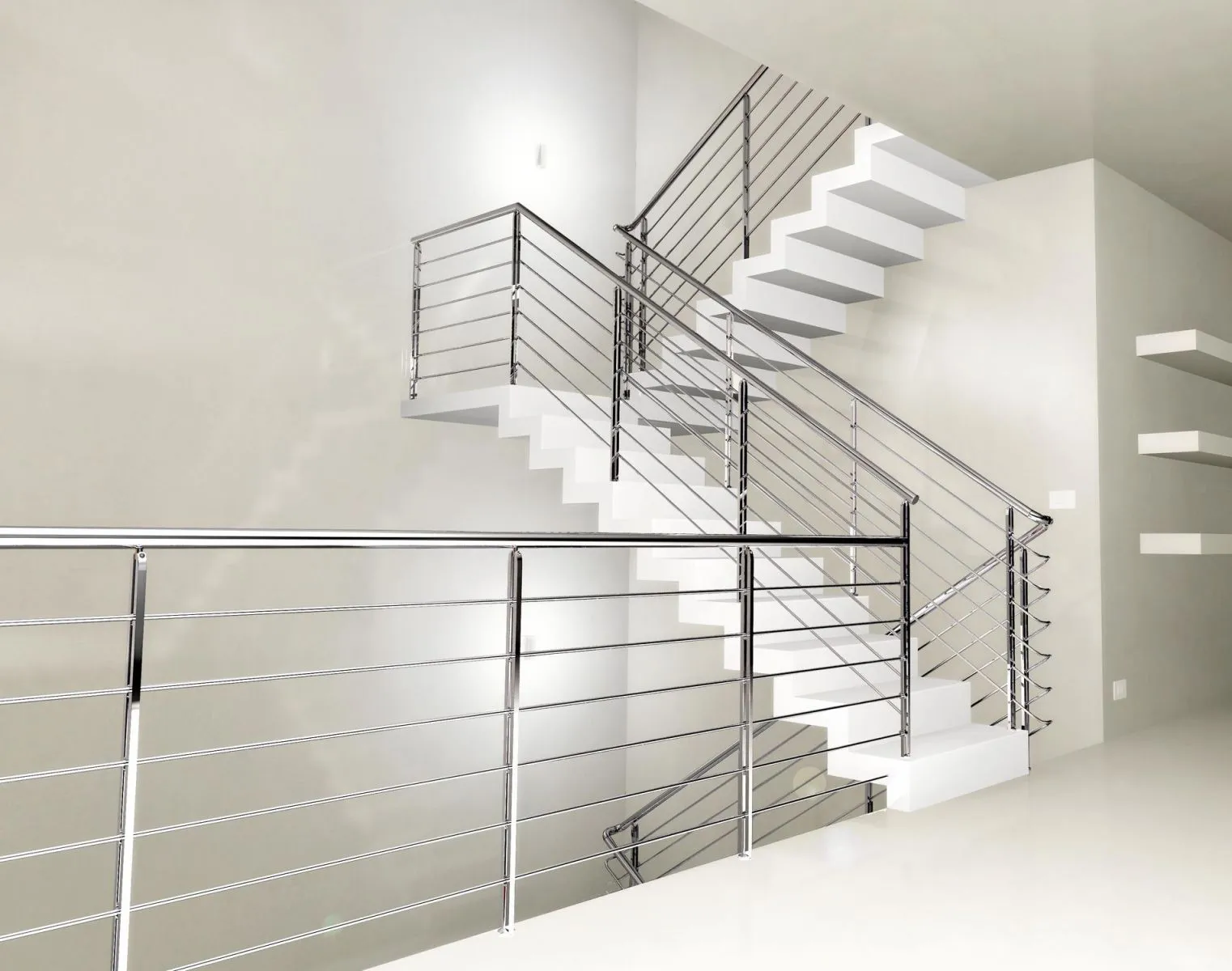 Lan can inox vệ sinh, lau chùi dễ dàng