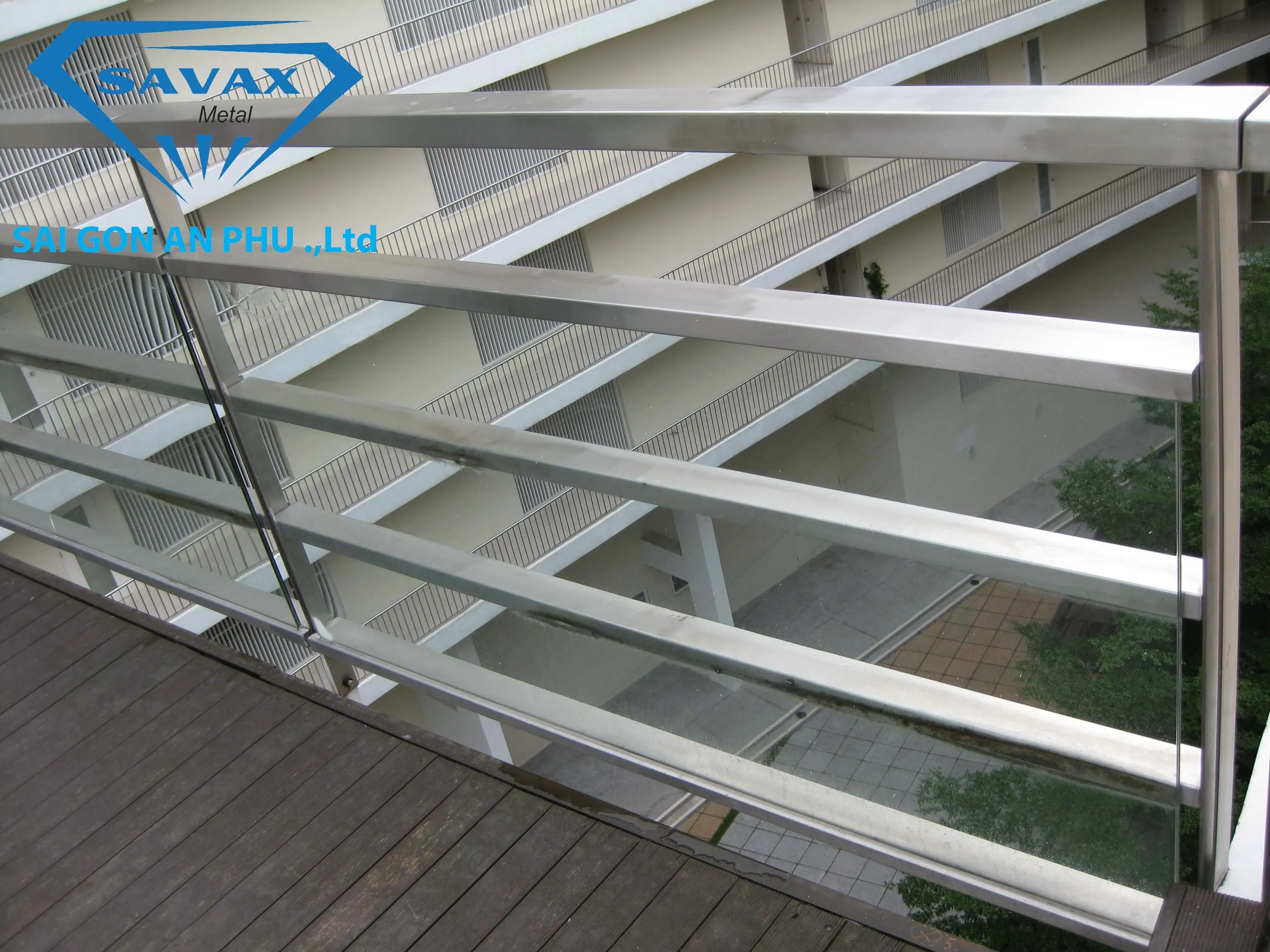 Lan can inox đơn giản