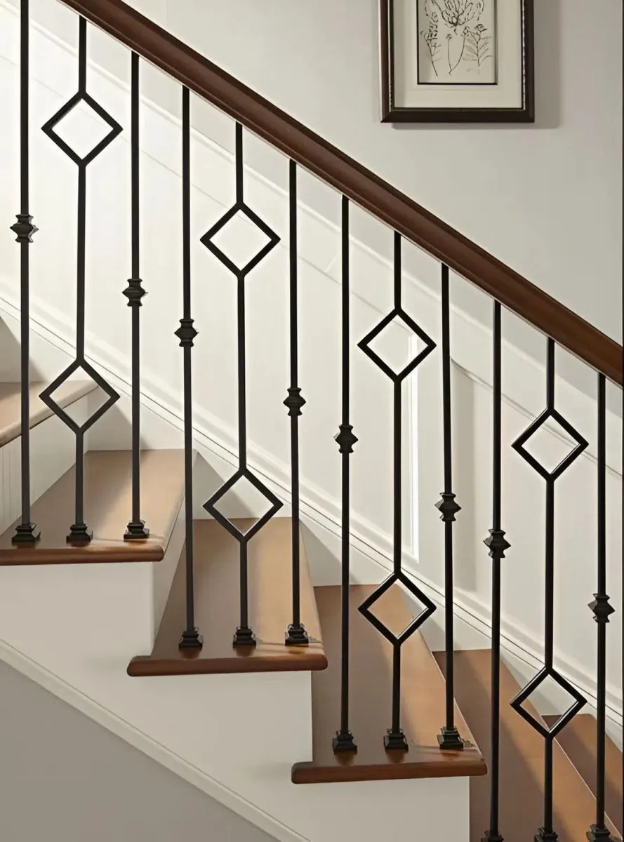 Mẫu lan can sắt mỹ thuật đơn giản