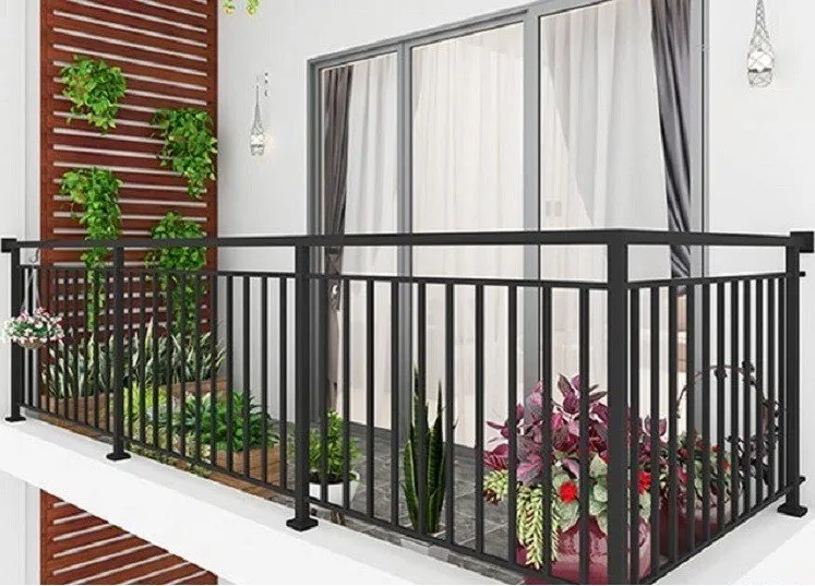 Lan can thép với hoa văn tinh xảo