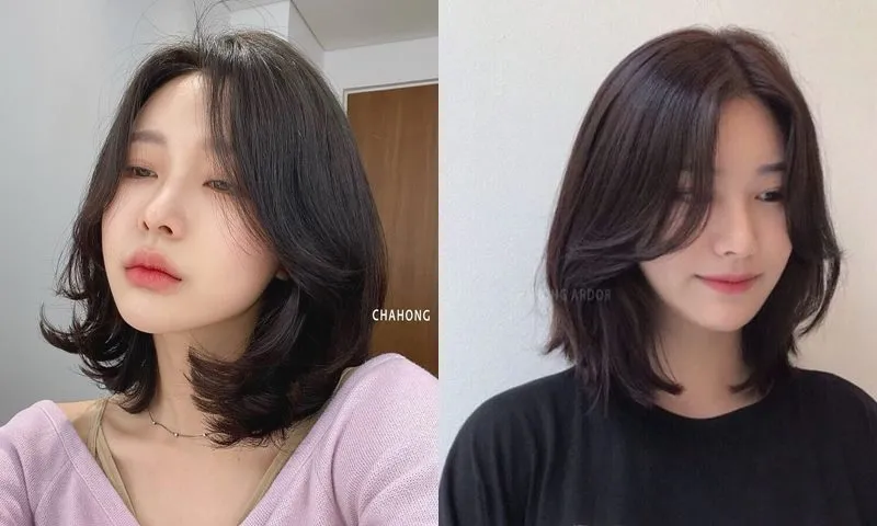 Tóc layer bob duỗi cúp