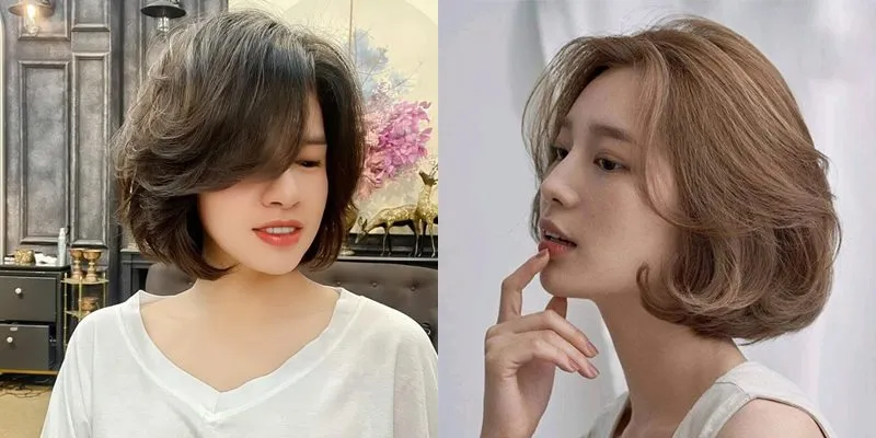 Tóc layer bob uốn bo