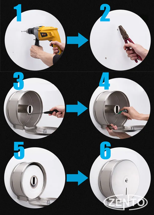 Cách khoan tường để gắn hộp giấy