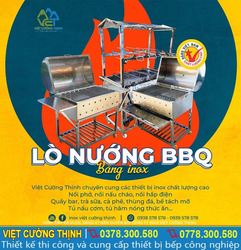 Lò Nướng Inox Ngoài Trời: Giải Pháp Nướng BBQ Đẳng Cấp Từ Việt Cường Thịnh