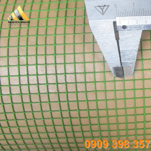 Lưới thép hàn bọc nhựa xanh ô 5mm
