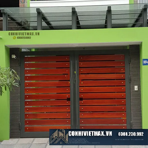 Mẫu cổng sắt 2 cánh đẹp