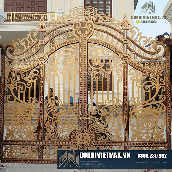 Mẫu cổng sắt CNC mỹ thuật đẹp