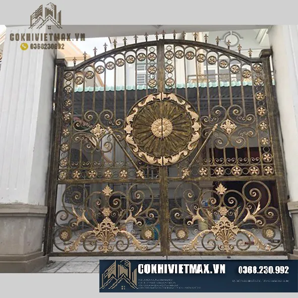 Mẫu cổng sắt đẹp hiện đại 7