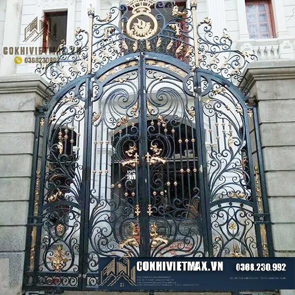 Mẫu cổng sắt đẹp hiện đại 8