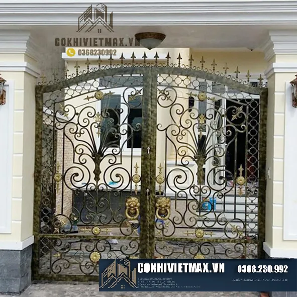 Mẫu cổng sắt đẹp hiện đại 3