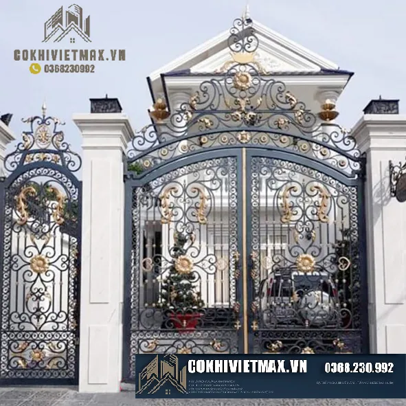 Mẫu cổng sắt đẹp hiện đại 4