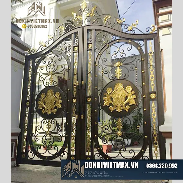 Mẫu cổng sắt đẹp hiện đại 5