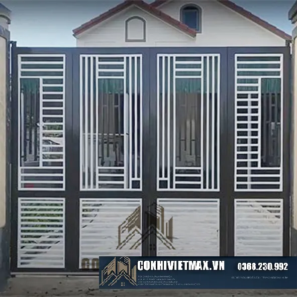 Mẫu cổng sắt đẹp cho không gian ngoài trời