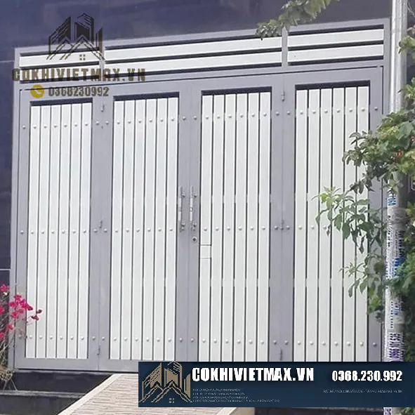 Mẫu cổng sắt 2 cánh đẹp