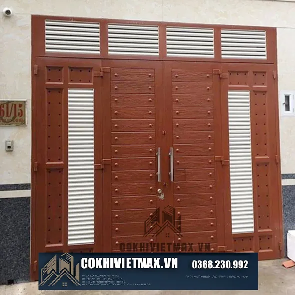 Mẫu cổng sắt hộp đẹp tại Hà Nội